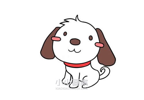 绘本故事漂亮小狗狗简笔画画法图片步骤
