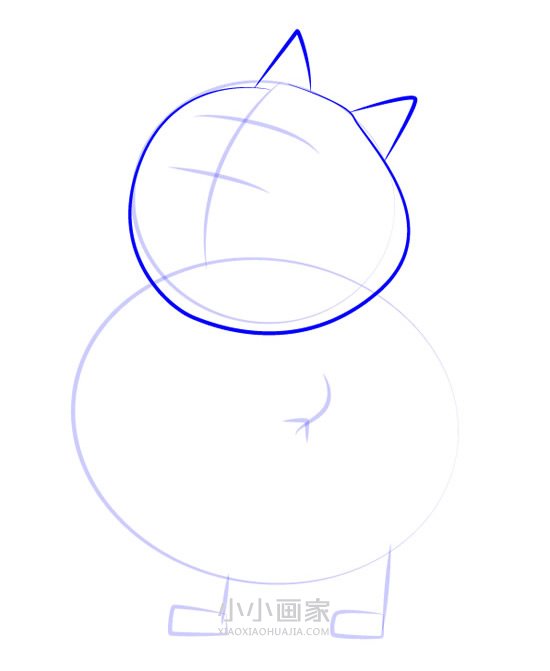 小猫坎迪的爸爸简笔画画法图片步骤步骤4