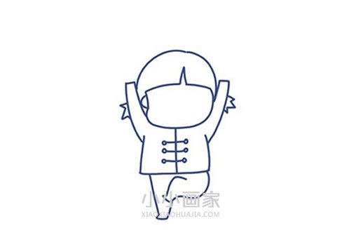 福气娃娃简笔画画法图片步骤步骤5