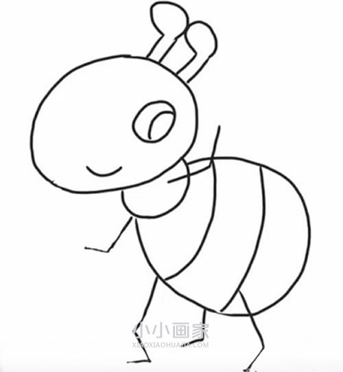 绘本故事打招呼的小蚂蚁简笔画画法图片步骤