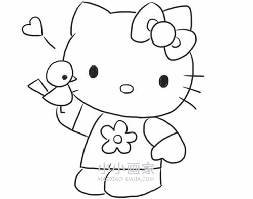 简单凯蒂猫简笔画画法图片步骤步骤1