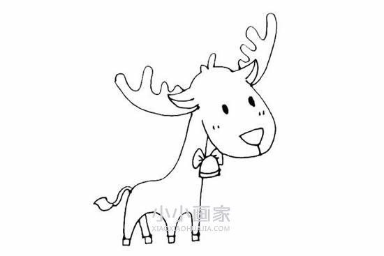 卡通驯鹿简笔画画法图片步骤步骤10
