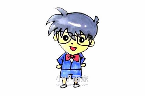 名侦探柯南简笔画画法图片步骤步骤1