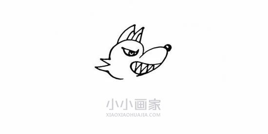 坏坏的大灰狼简笔画画法图片步骤步骤8