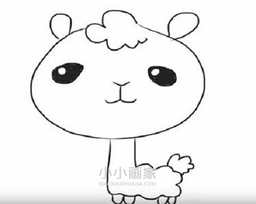 绘本故事黑白羊驼简笔画画法图片步骤