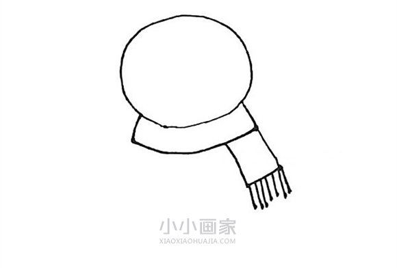 冬天雪人简笔画画法图片步骤步骤3