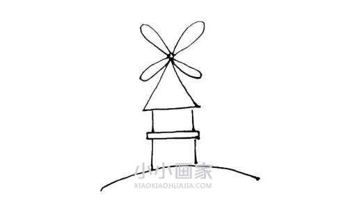 彩色风车屋简笔画画法图片步骤步骤5