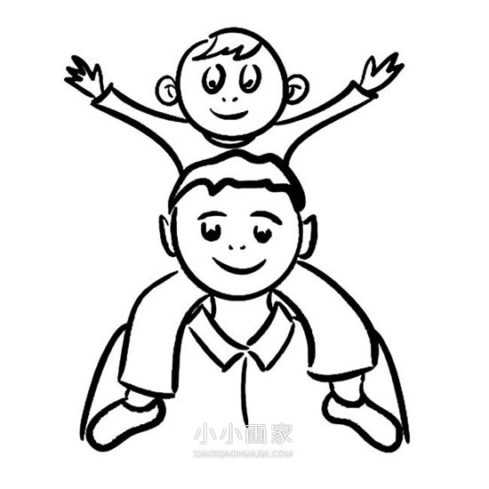 父亲节简笔画画法图片步骤步骤4