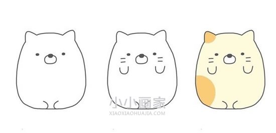 可爱卡通小猫简笔画画法图片步骤步骤3
