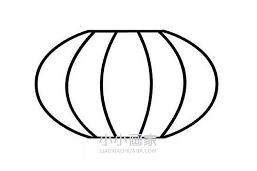 简单元宵节灯笼简笔画画法图片步骤步骤3