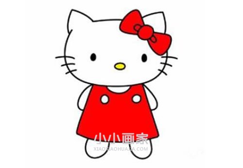 彩色凯蒂猫简笔画画法图片步骤步骤1