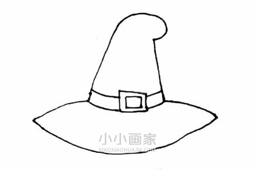 彩色女巫帽简笔画画法图片步骤步骤5