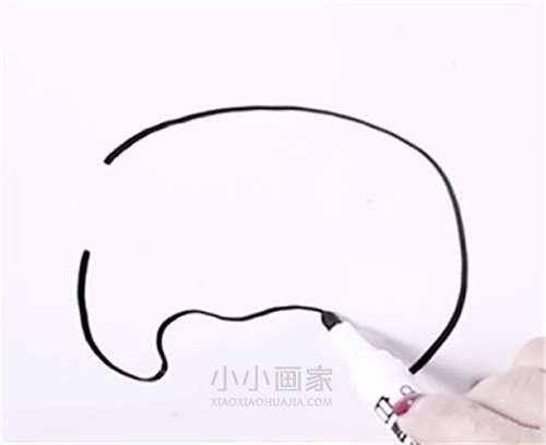 树上的石榴简笔画画法图片步骤步骤2