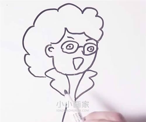 上课的女老师简笔画画法图片步骤步骤4