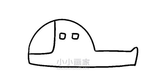 彩色可爱直升飞机简笔画画法图片步骤步骤5