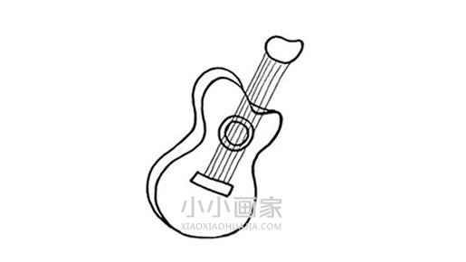 彩色吉他简笔画画法图片步骤步骤4