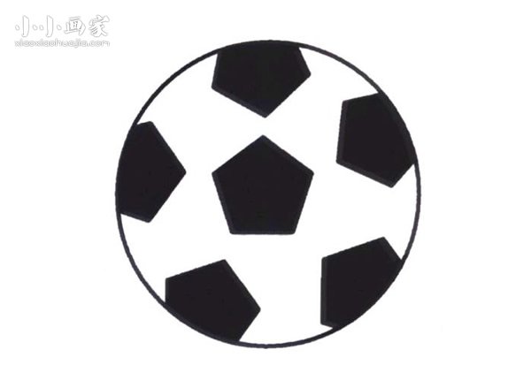 简单足球简笔画画法图片步骤步骤1