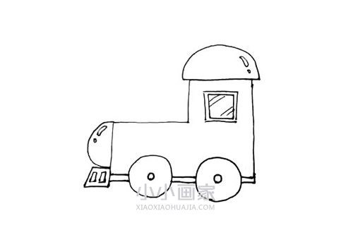 开动的火车头简笔画画法图片步骤步骤5