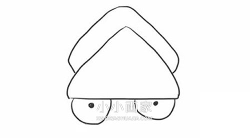 黑白乌贼简笔画画法图片步骤步骤3