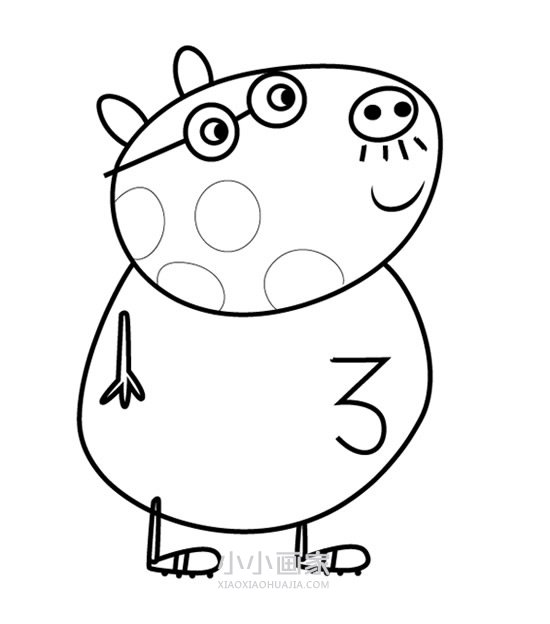 小马佩德罗爸爸简笔画画法图片步骤步骤1