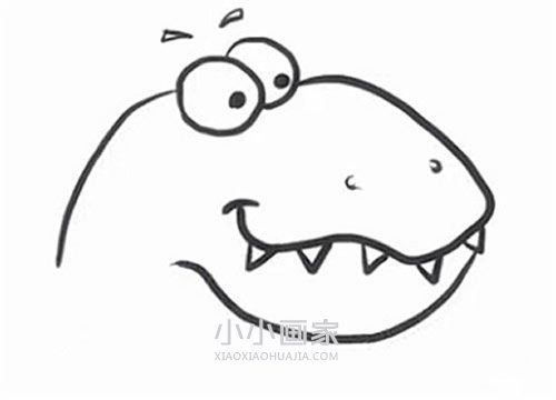 搞笑恐龙简笔画画法图片步骤步骤5