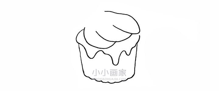 夏天冰激凌简笔画画法图片步骤步骤4