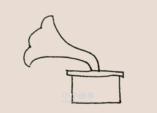 彩色留声机简笔画画法图片步骤步骤4