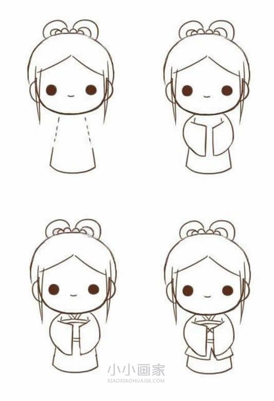可爱又美丽织女简笔画画法图片步骤