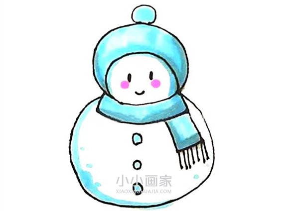 冬天雪人简笔画画法图片步骤步骤1
