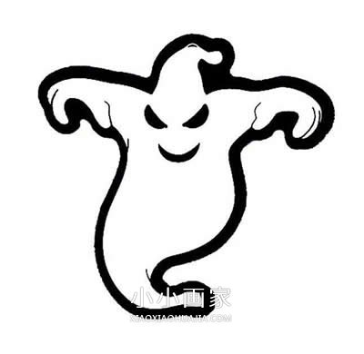 万圣节可爱卡通简笔画画法图片步骤步骤1