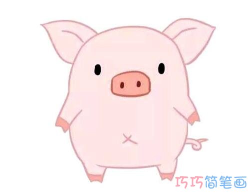 绘本故事粉红色小猪简笔画图片_小猪简笔画图片