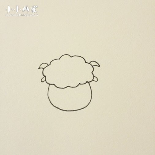 卡通彩色睡觉小绵羊简笔画画法图片步骤步骤5