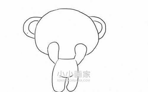 快乐小熊简笔画画法图片步骤步骤5