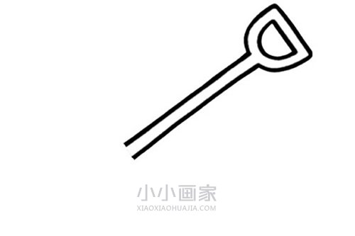 彩色铲子简笔画画法图片步骤步骤3