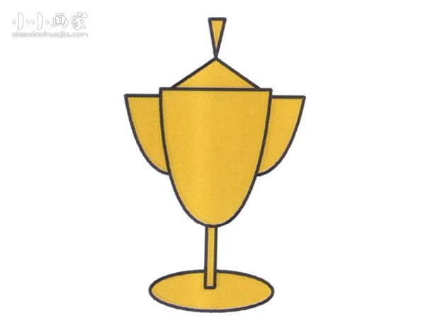 简单奖杯简笔画画法图片步骤步骤1