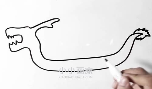 漂亮龙舟简笔画画法图片步骤步骤4