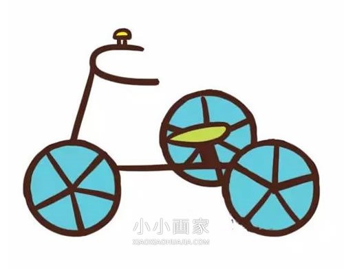 儿童三轮自行车的简笔画画法图片步骤步骤1