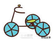 儿童三轮自行车的简笔画画法图片步骤步骤1