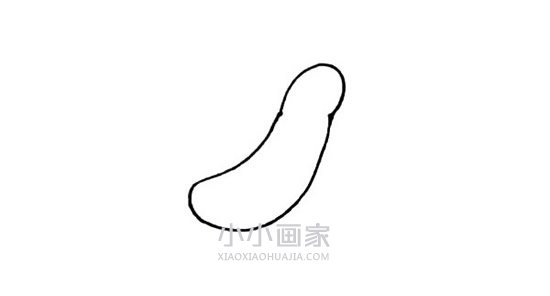 简单黄瓜简笔画画法图片步骤步骤3