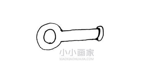 古朴的钥匙简笔画画法图片步骤步骤4