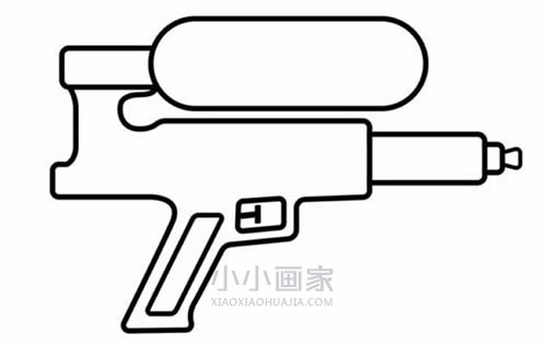 彩色玩具水枪简笔画画法图片步骤步骤5