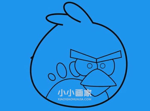 愤怒的小鸟简笔画画法图片步骤步骤5