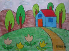 绘本故事卡通漂亮的小房子儿童画画图片大全
