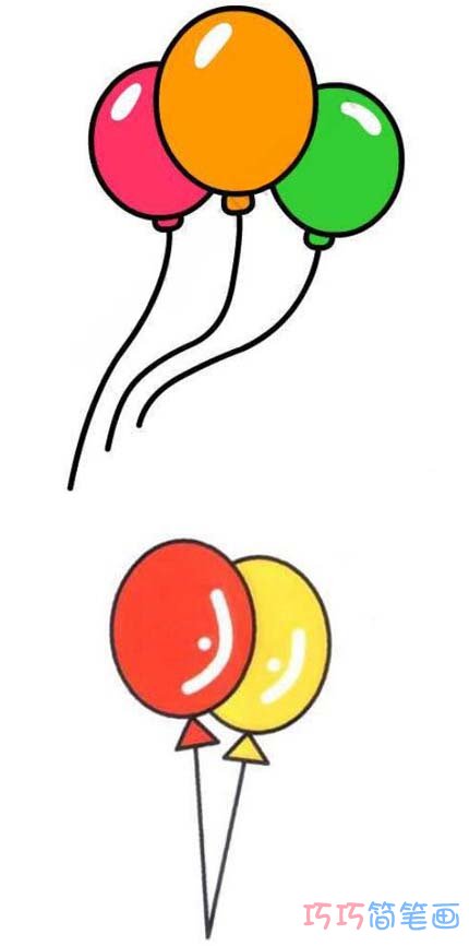 绘本故事放飞气球庆祝61儿童节简笔画简单漂亮