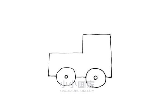 开动的火车头简笔画画法图片步骤步骤2