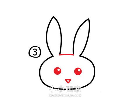卡通小白兔简笔画画法图片步骤步骤4