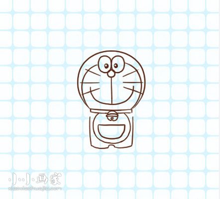 彩色的哆啦A梦简笔画画法图片步骤步骤8