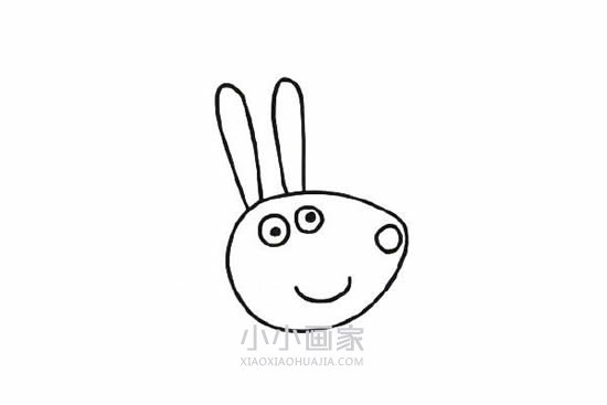 简单小兔瑞贝卡简笔画画法图片步骤步骤5