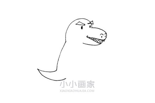 喷火恐龙简笔画画法图片步骤步骤3