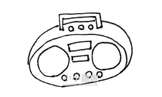 彩色收音机简笔画画法图片步骤步骤4